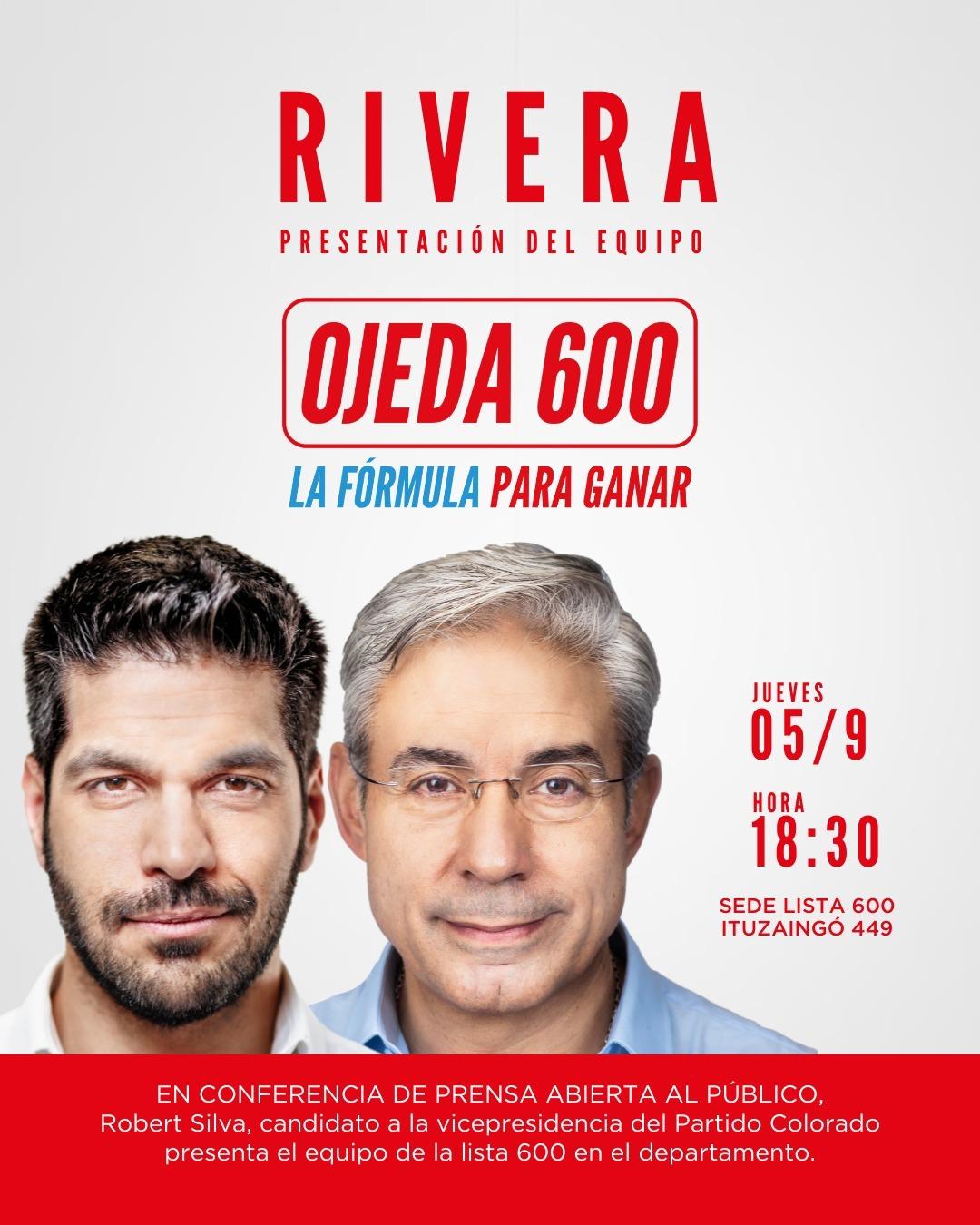 Robert Silva presenta Lista 600 en Rivera